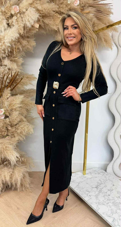 ROBE DE SOIRÉE GLAM 6023 NOIR