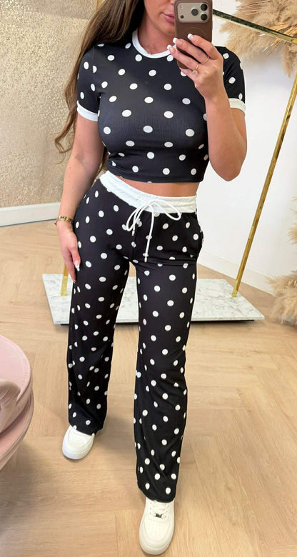 DOTS SMALL RIB SET BLACK