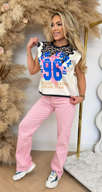 DREAM TEAM TOP BEIGE