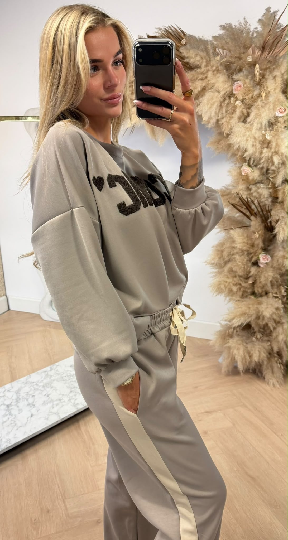 ICONIC STRIPE SET GREIGE