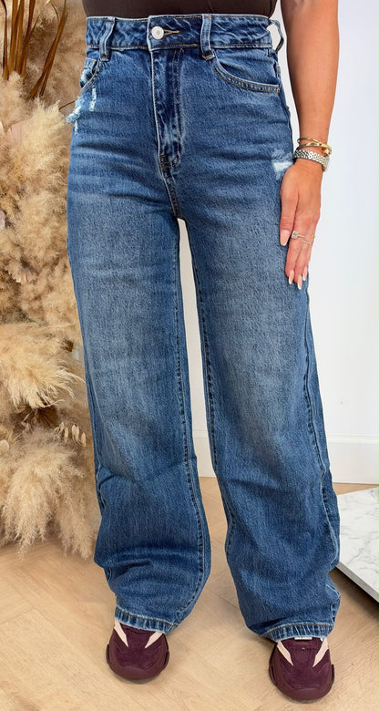DAD FIT EXTRA HIGH WAIST JEANS 6195-6 DENIMBLUE
