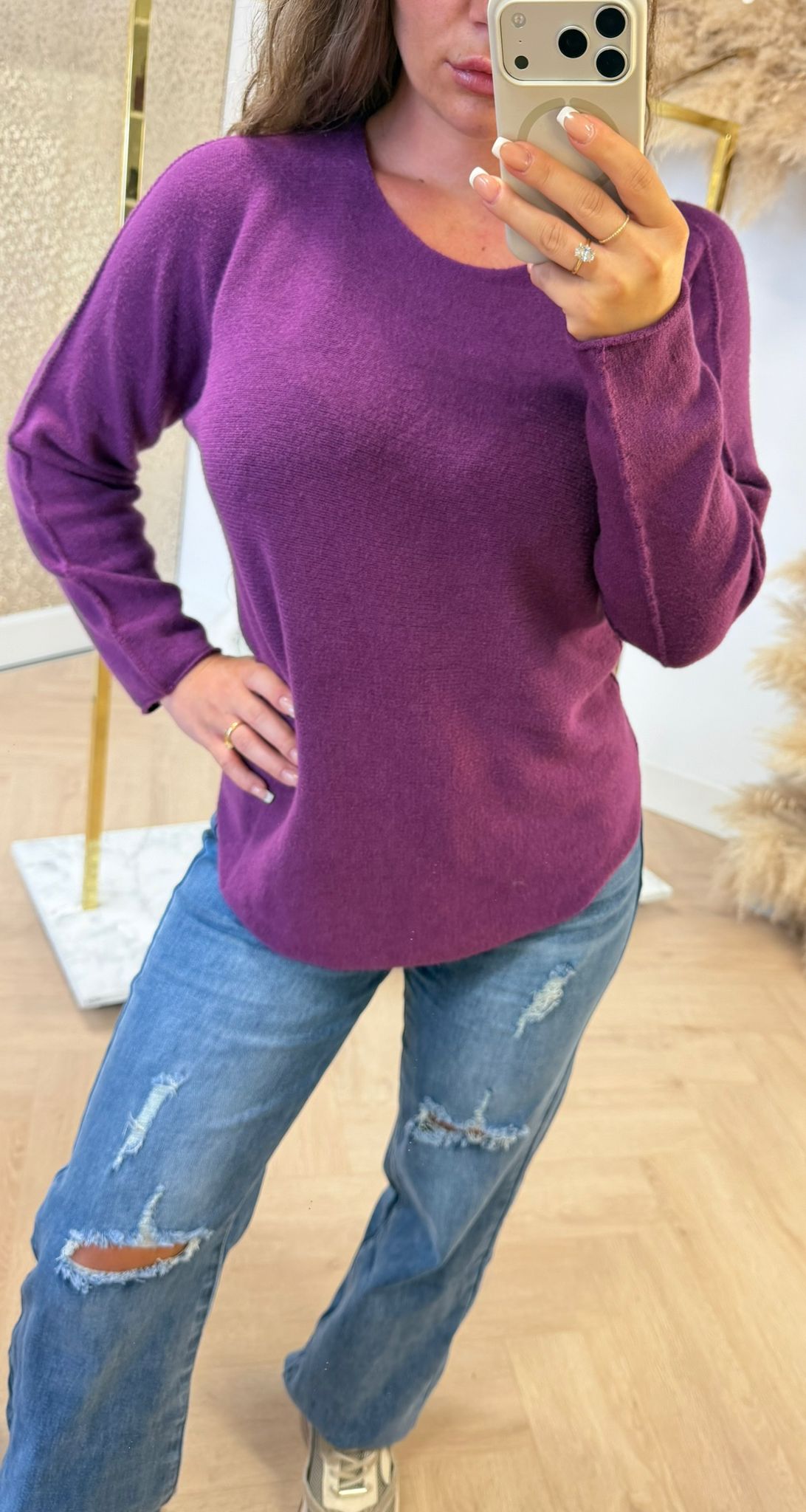 ROUND NECK SOFT TOP PURPLE