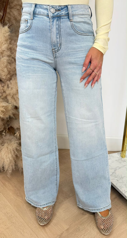 WIDE LEG SUMMER WASHING JEANS 3062 LIGHTDENIM