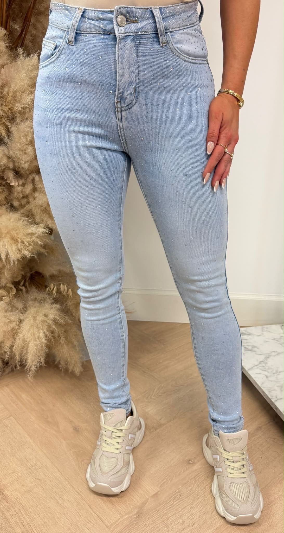 SLIM FIT GLITTER JEANS 931-8 LIGHTDENIM