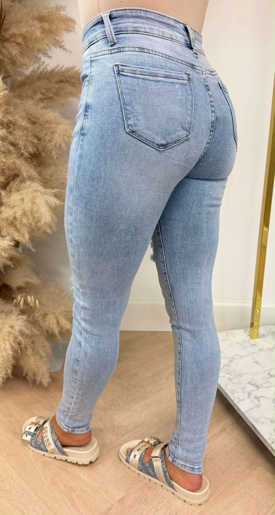 SLIM FIT GLITTER JEANS 931-8 LIGHTDENIM