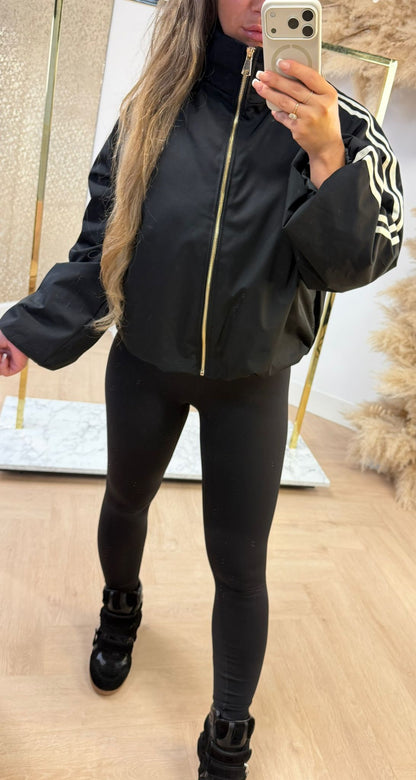 KLOË DOUBLE STRIPE JACKET BLACK