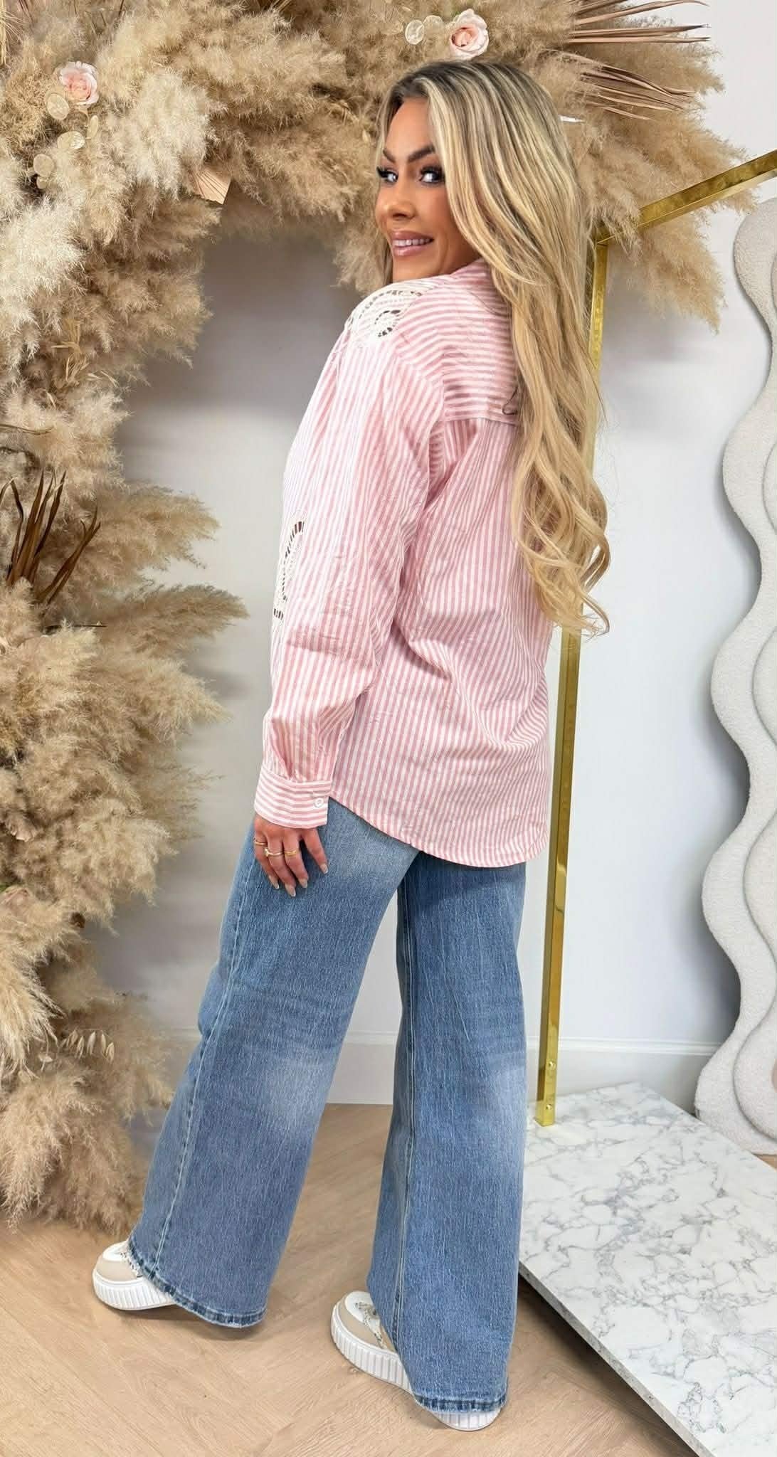 STICKBLUSE 5249 PINK