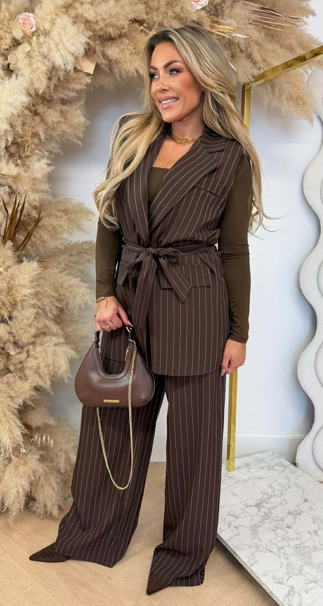 ENSEMBLE GILETS À RAYURES ESME CHOCO