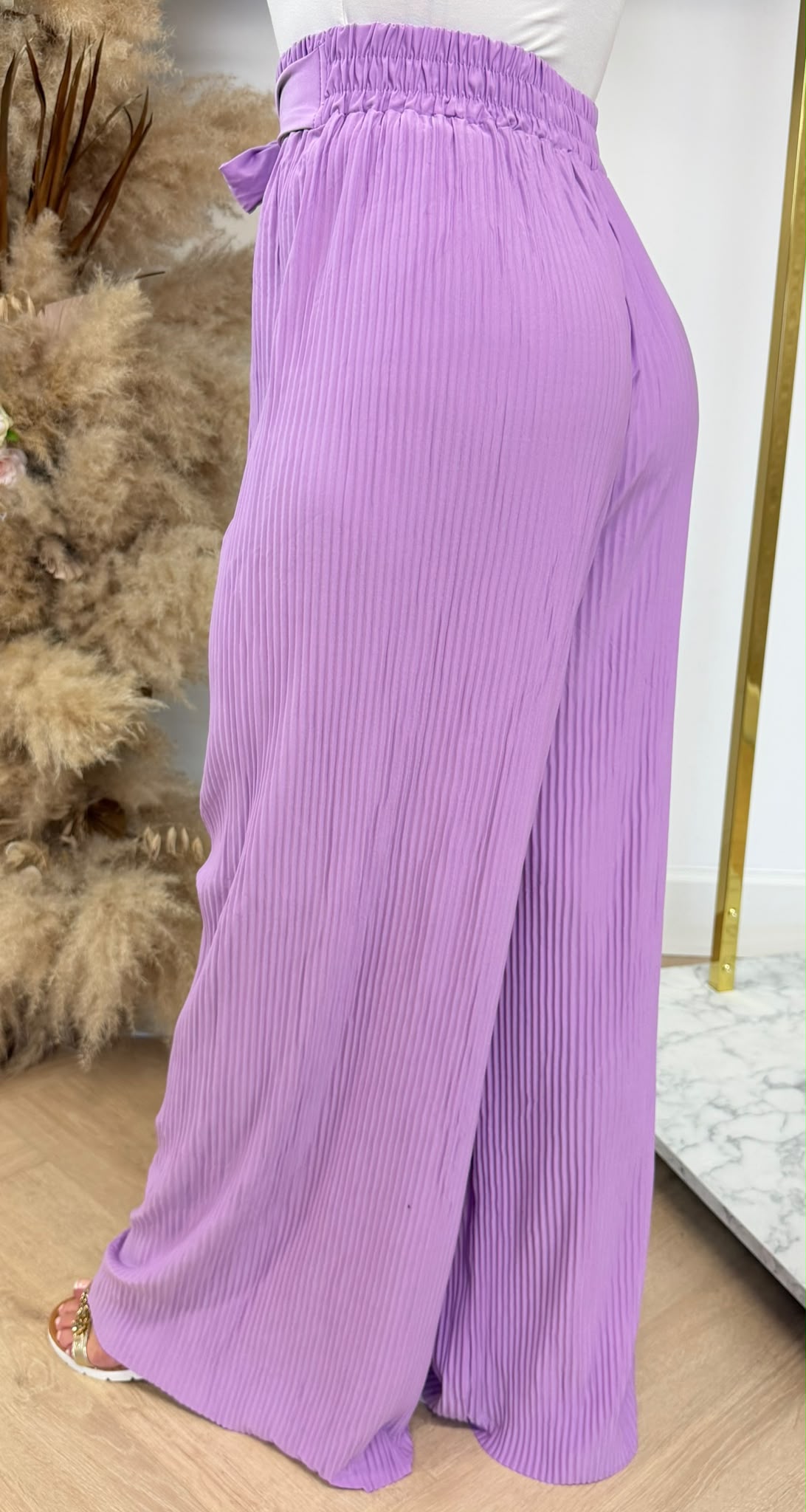 PLISSE KNOOP PANTS 5028 LILA