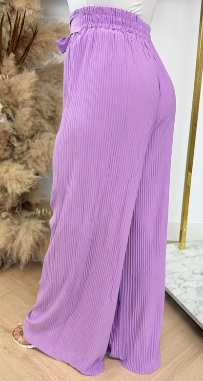 PLISSE KNOOP PANTS 5028 LILA