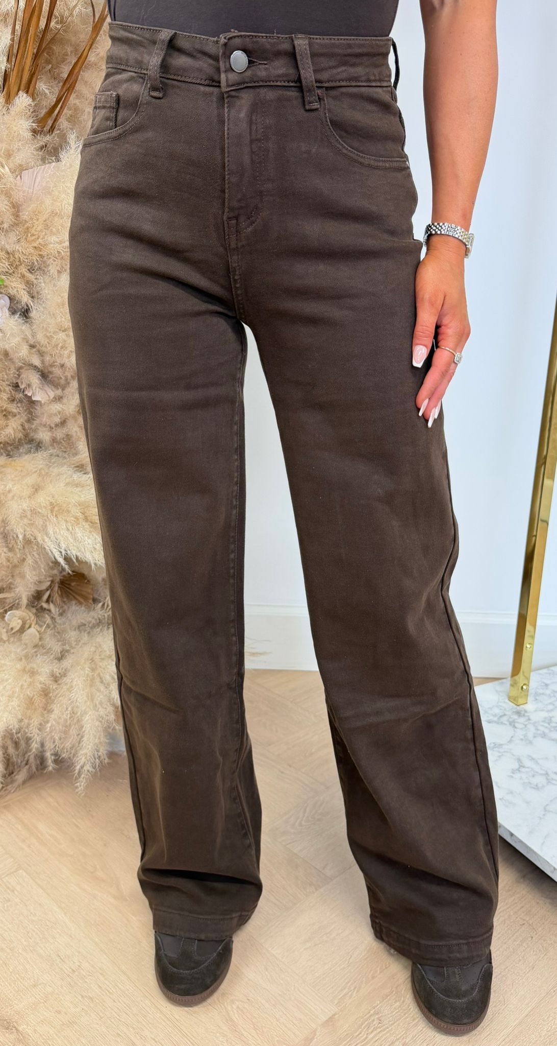 CHOCO WIDE LEG JEANS 1877F CHOCO