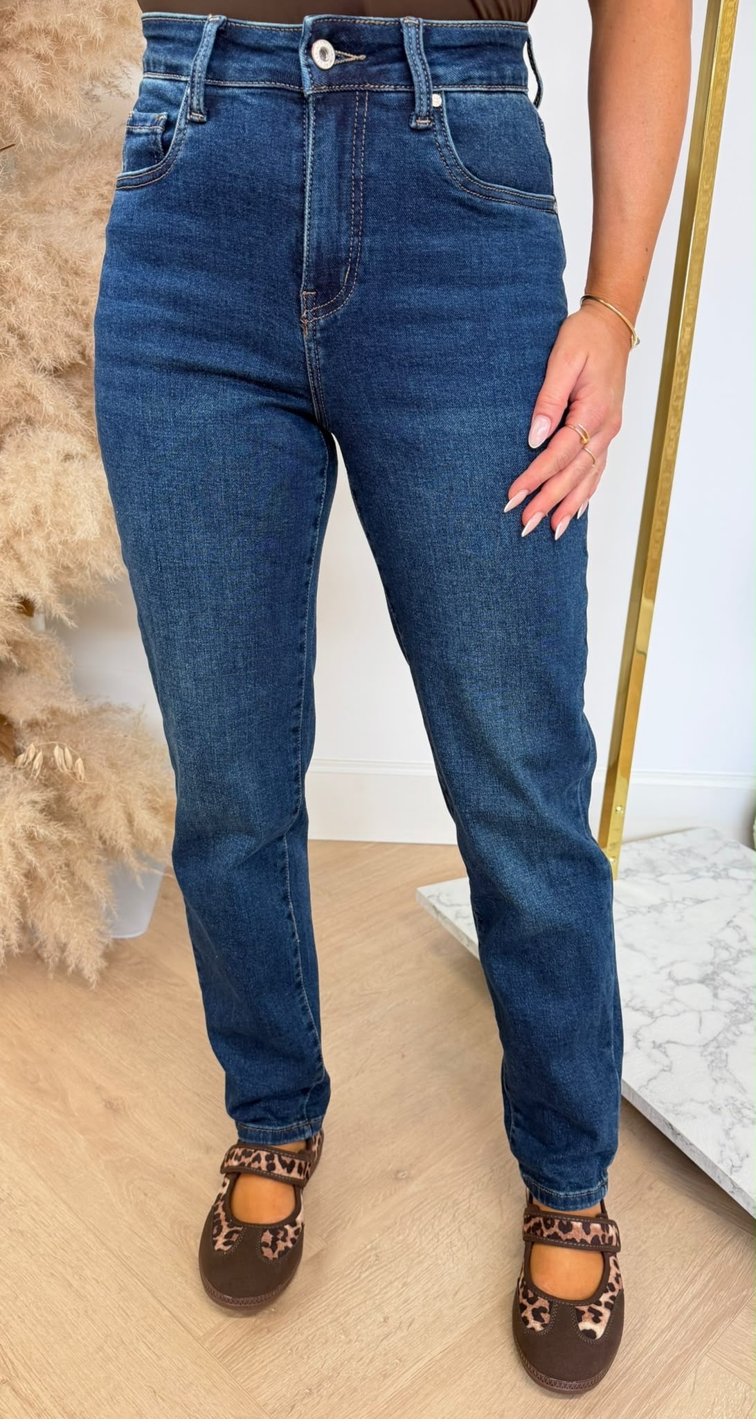 MOM FIT JEANS 1005-2 DARKDENIM