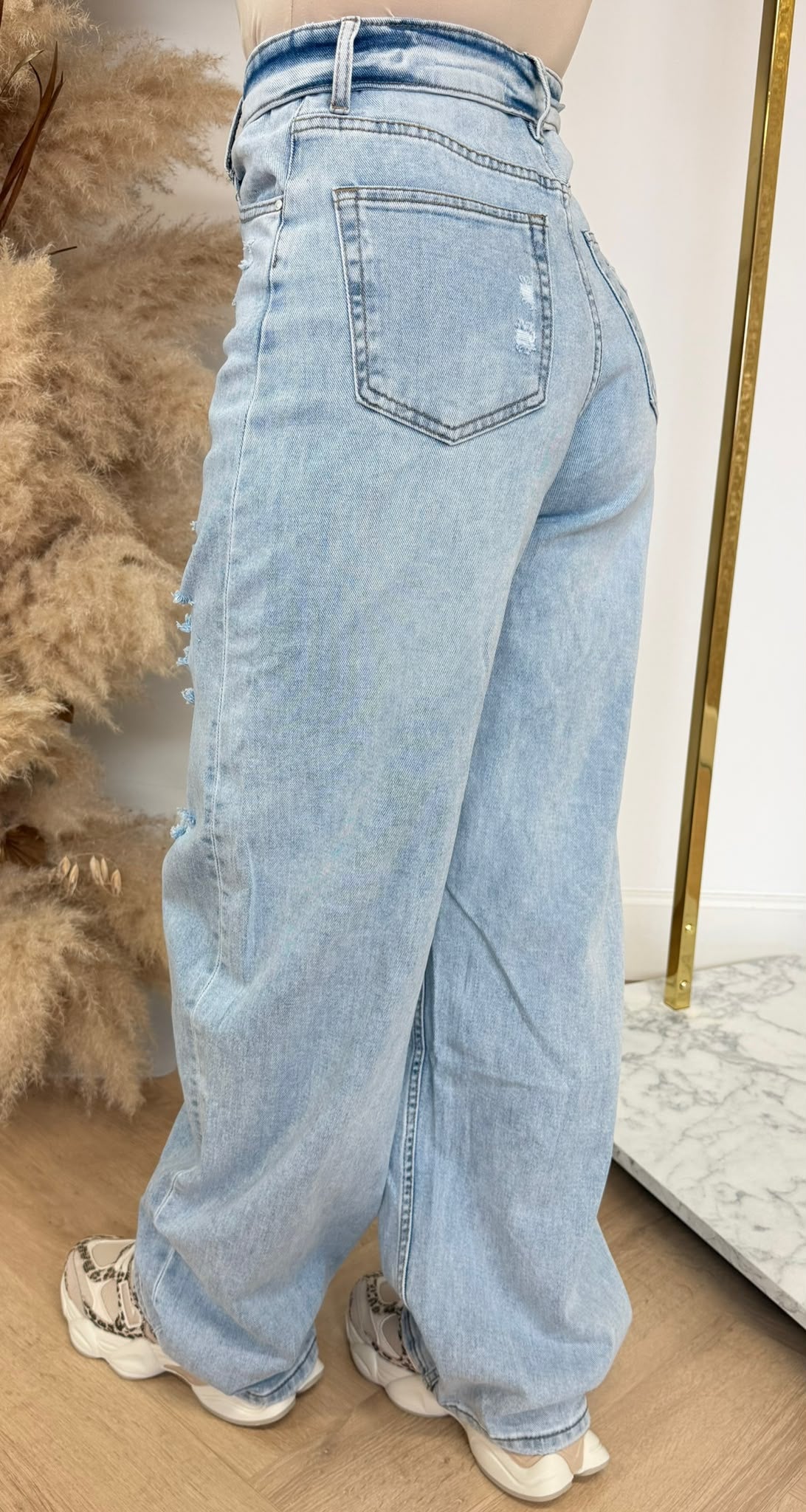 MUSTHAVE DAMAGDE JEANS 1563-1 LIGHTDENIM