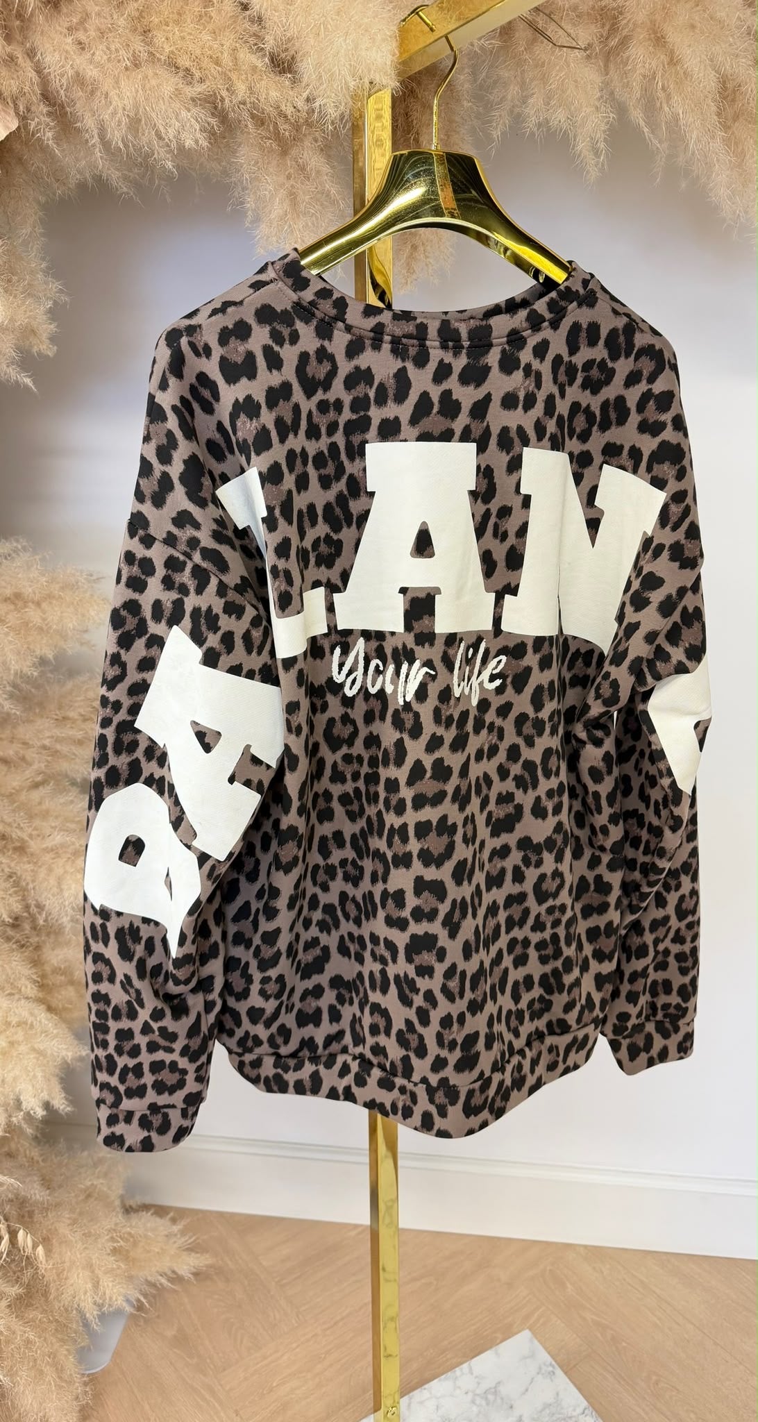 BALANCE LEOPARD SWEAT 801834 TAUPE