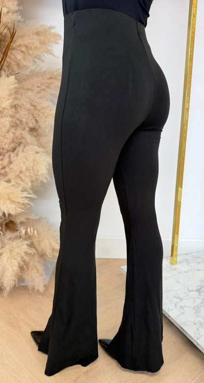 BY SWAN SPLIT FLARE PANTS 9623 BLACK