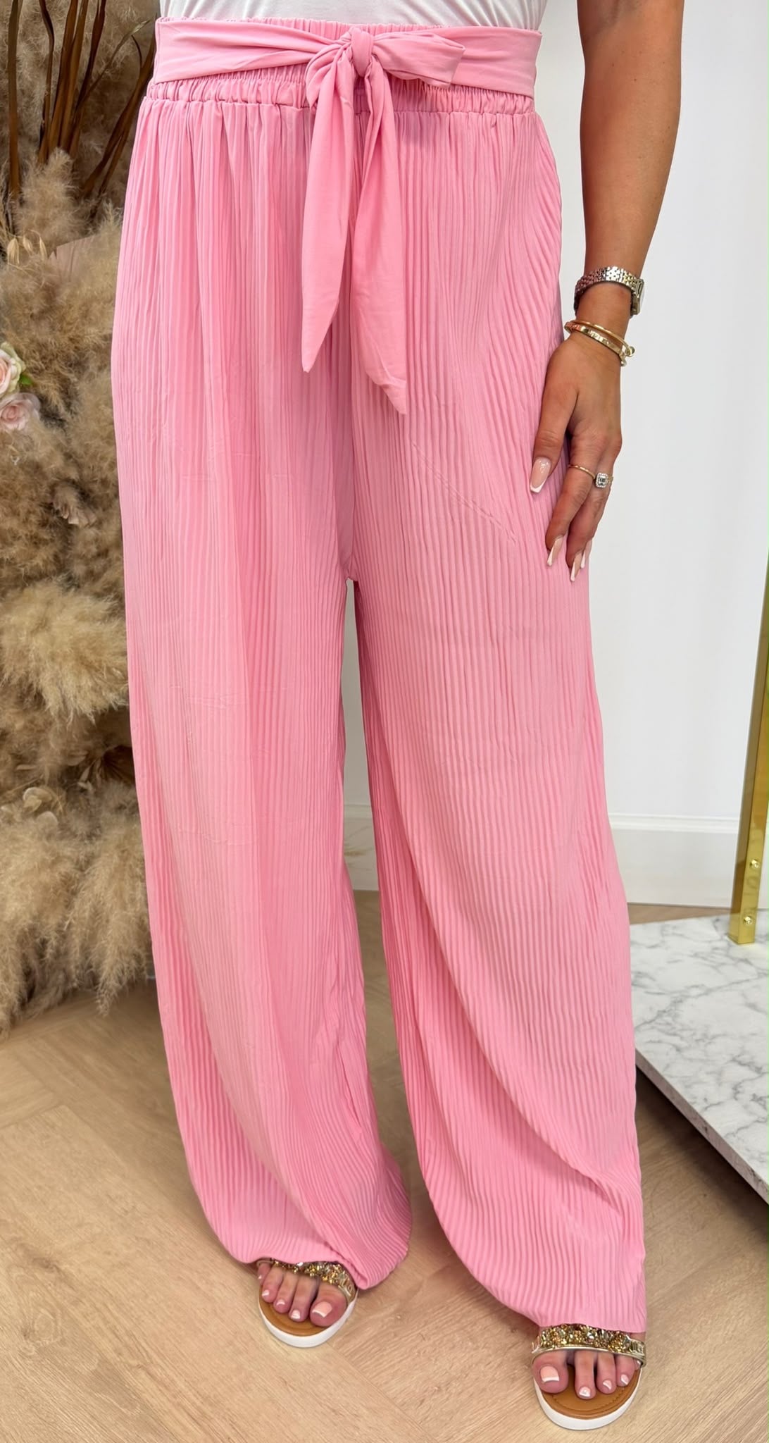 PLISSE KNOOP PANTS 5028 LIGHTPINK