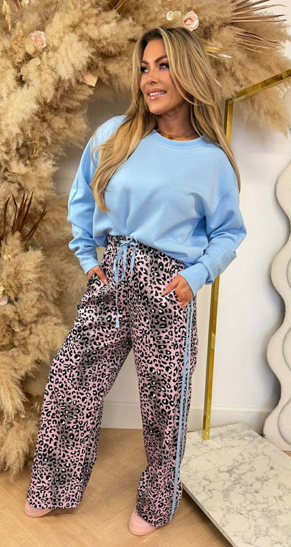 GIRL LEOPARD NEON SET BLUE