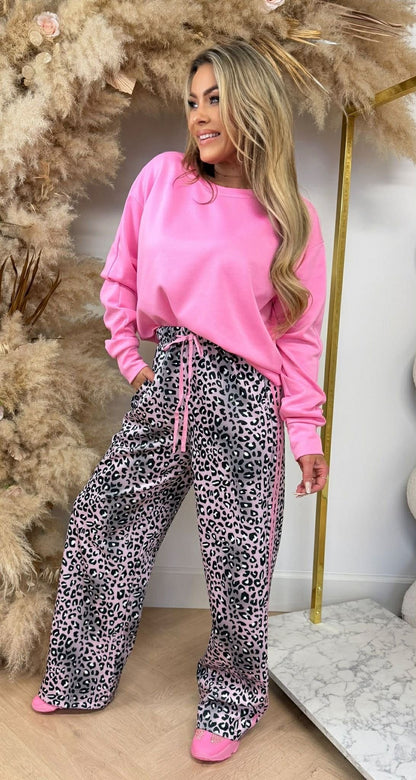 GIRL LEOPARD NEON SET PINK