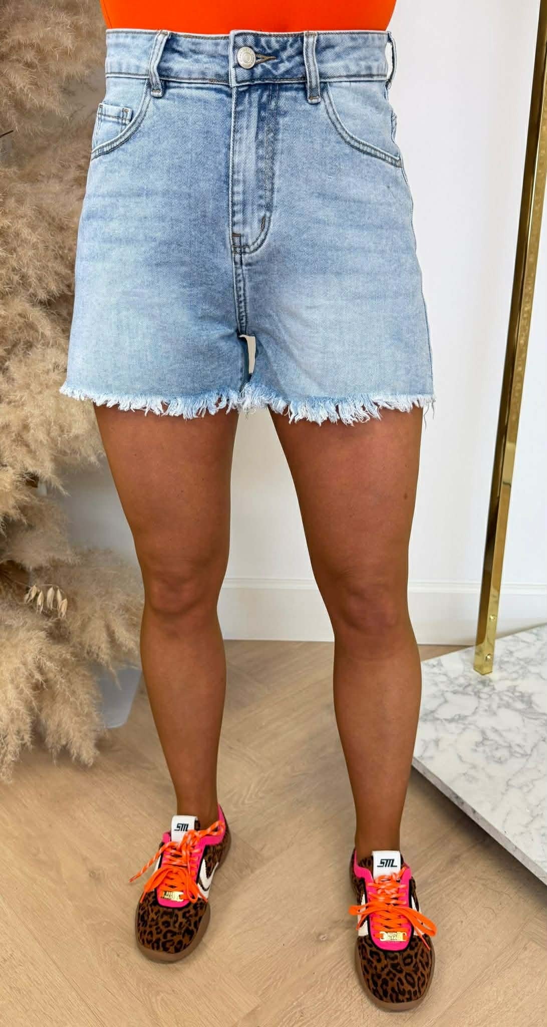 GLITTER POCKET SHORT 1595-1 ORANGE