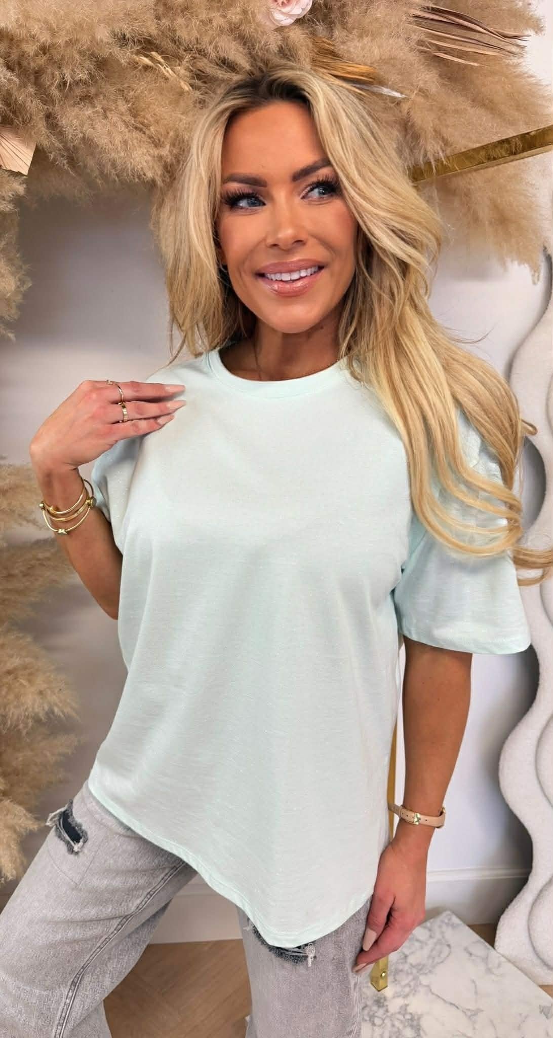 GLITTER SHIRT 6902 MINT