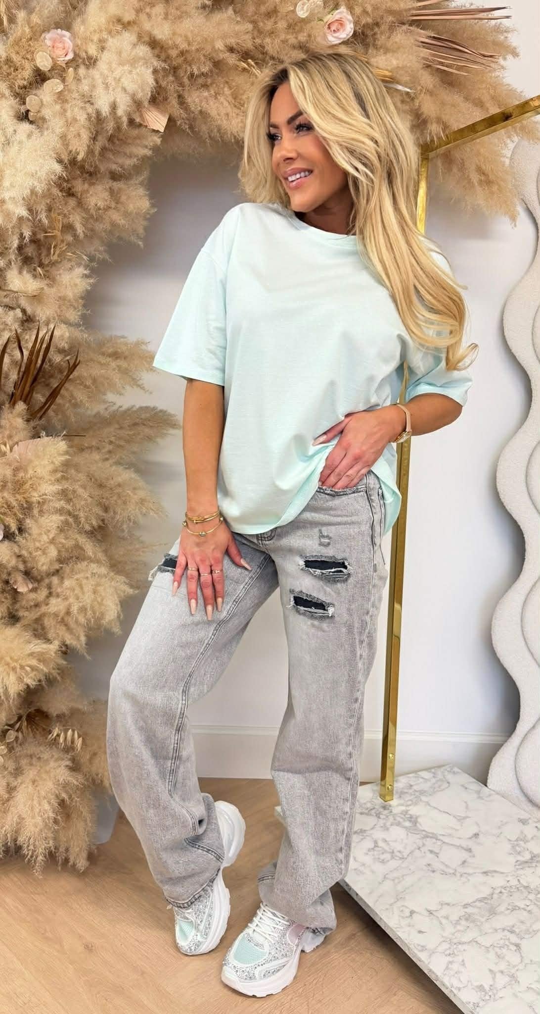 GLITTER SHIRT 6902 MINT