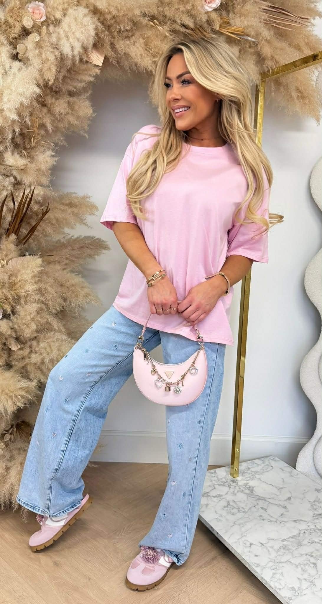 GLITTER SHIRT 6902 PINK