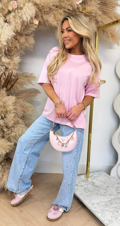 GLITTER SHIRT 6902 PINK