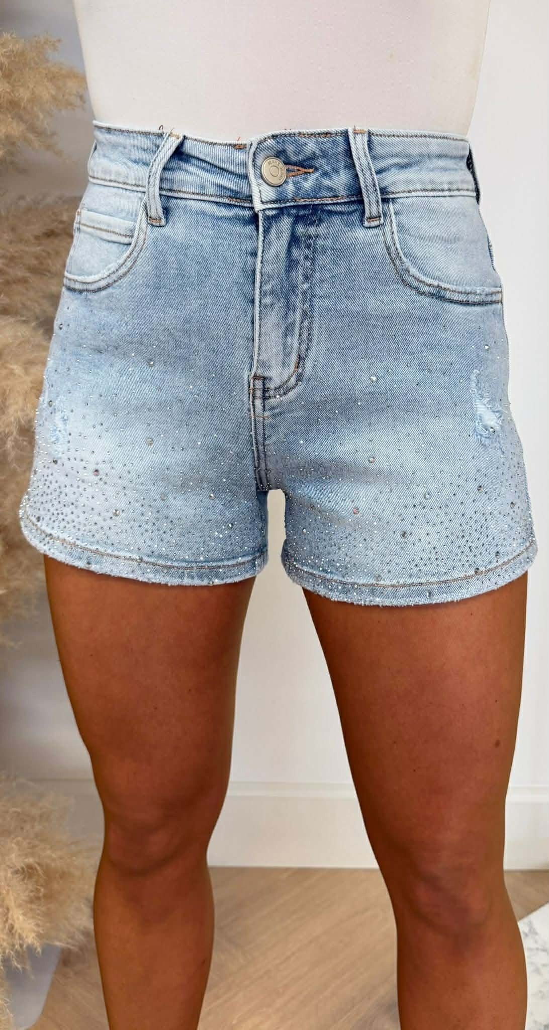 GLITTERY SHORT 8662-1 DENIMBLAU