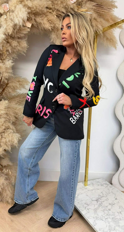 GRAFFI SMILE BLAZER BLACK