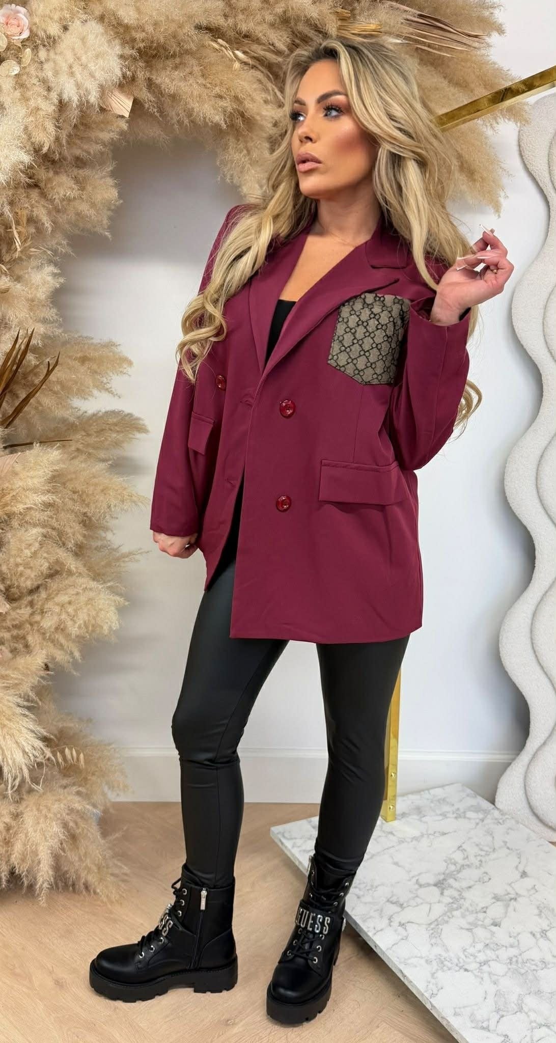 GUC BLAZER BURGUNDY