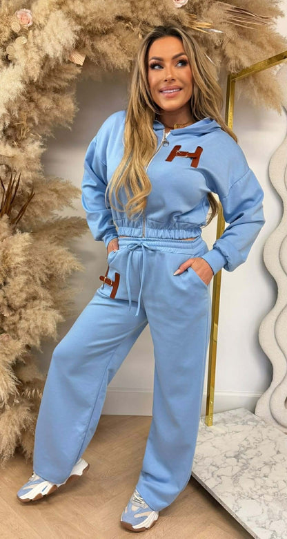 H GURTEL LOGO-SET BLAU