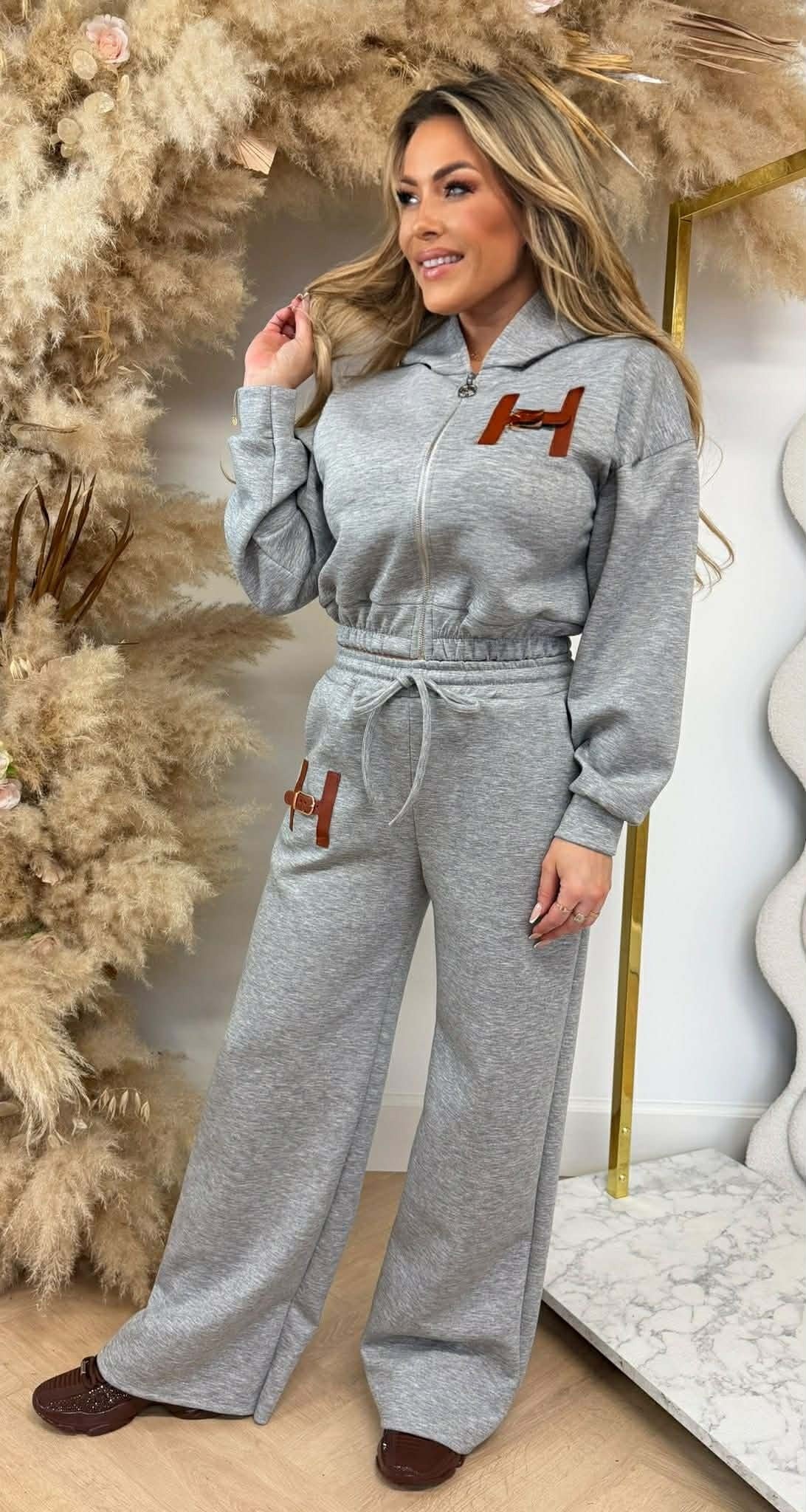 H BELT LOGO SET GREY