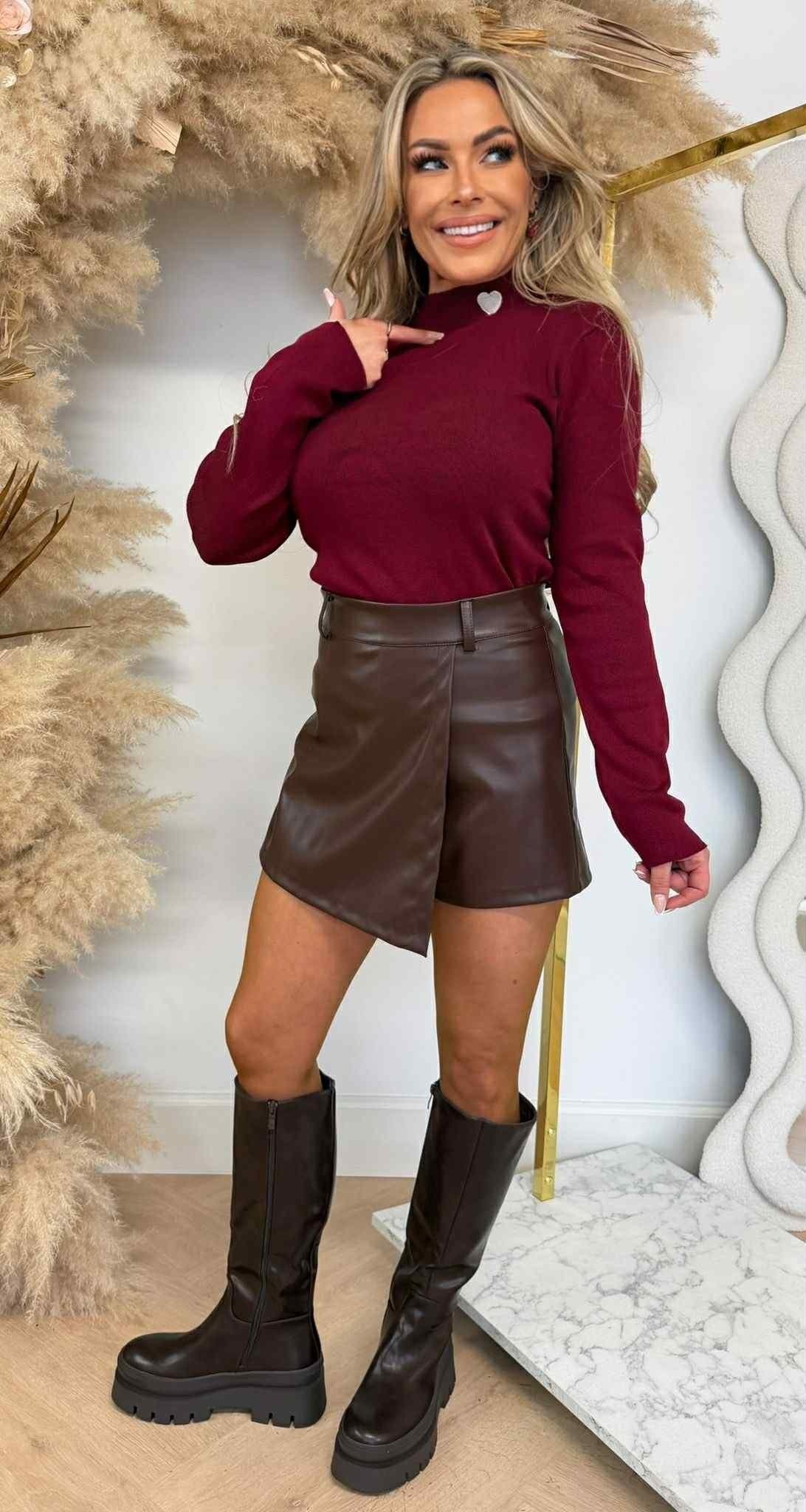 HART TURTLE NECK TOP 9326 BORDEAUX