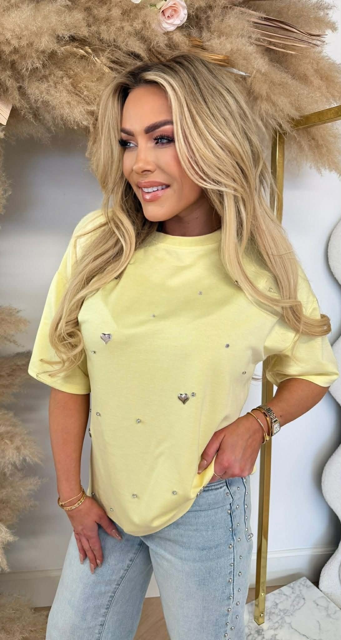 HERZ DIAMANT SHIRT BUTTERGELB