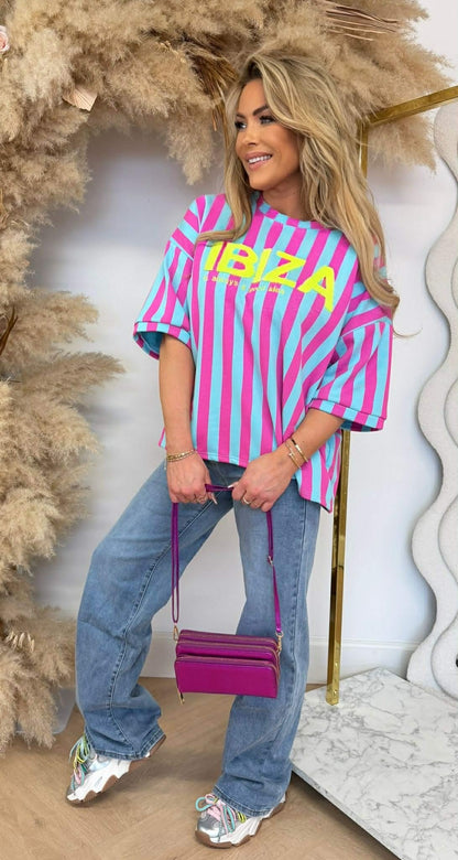 IBIZA STRIPE SHIRT 20614 BLUE