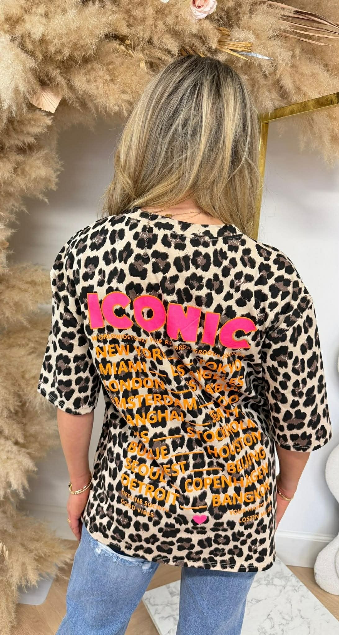 IKONISCHES ÜBERGROSSES LEOPARDENHEMD 2665 BEIGE
