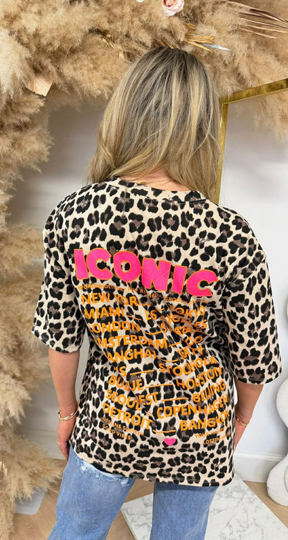 IKONISCHES ÜBERGROSSES LEOPARDENHEMD 2665 BEIGE