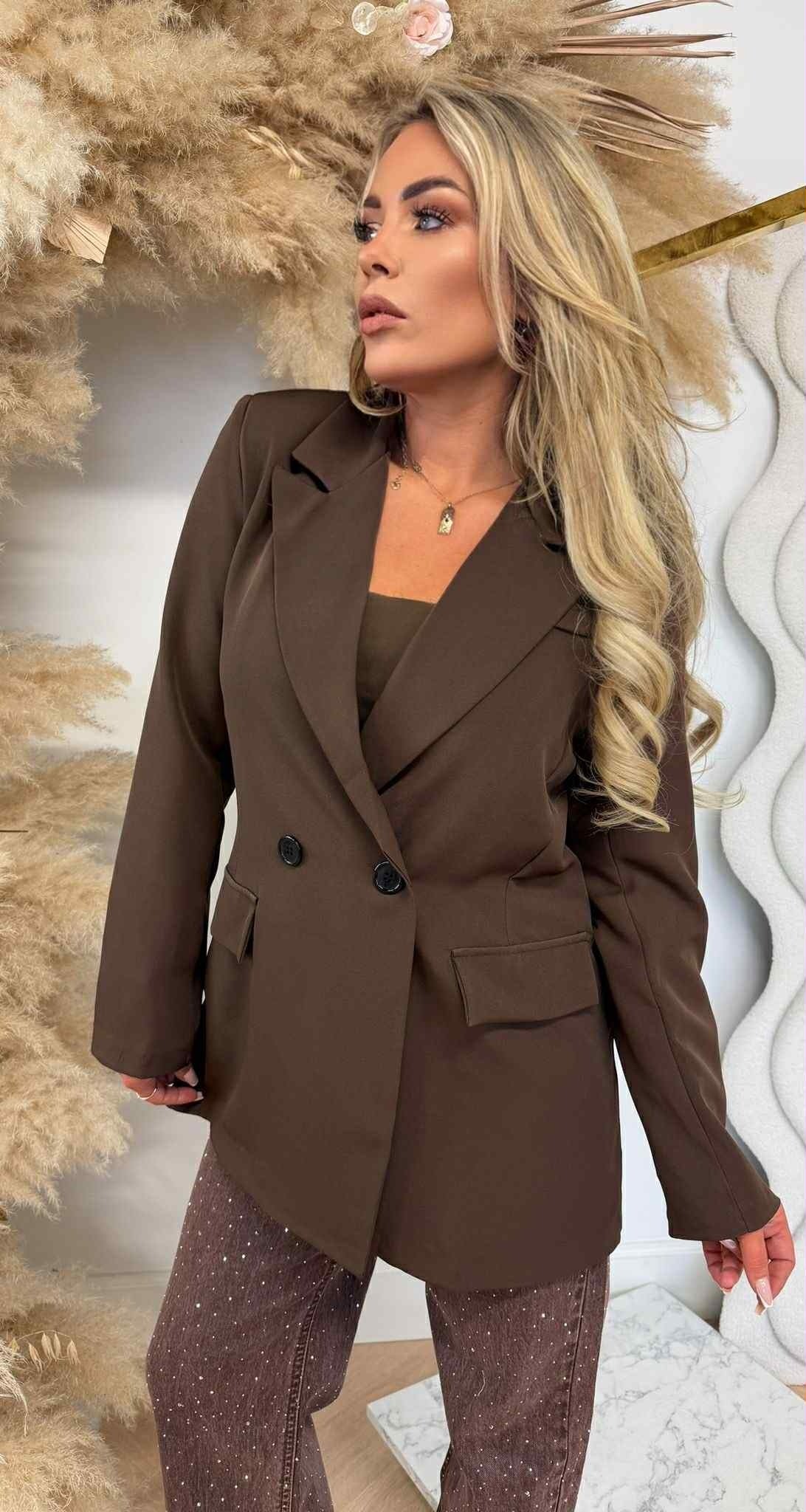 BLAZER OVERSIZE IRIS CHOCO