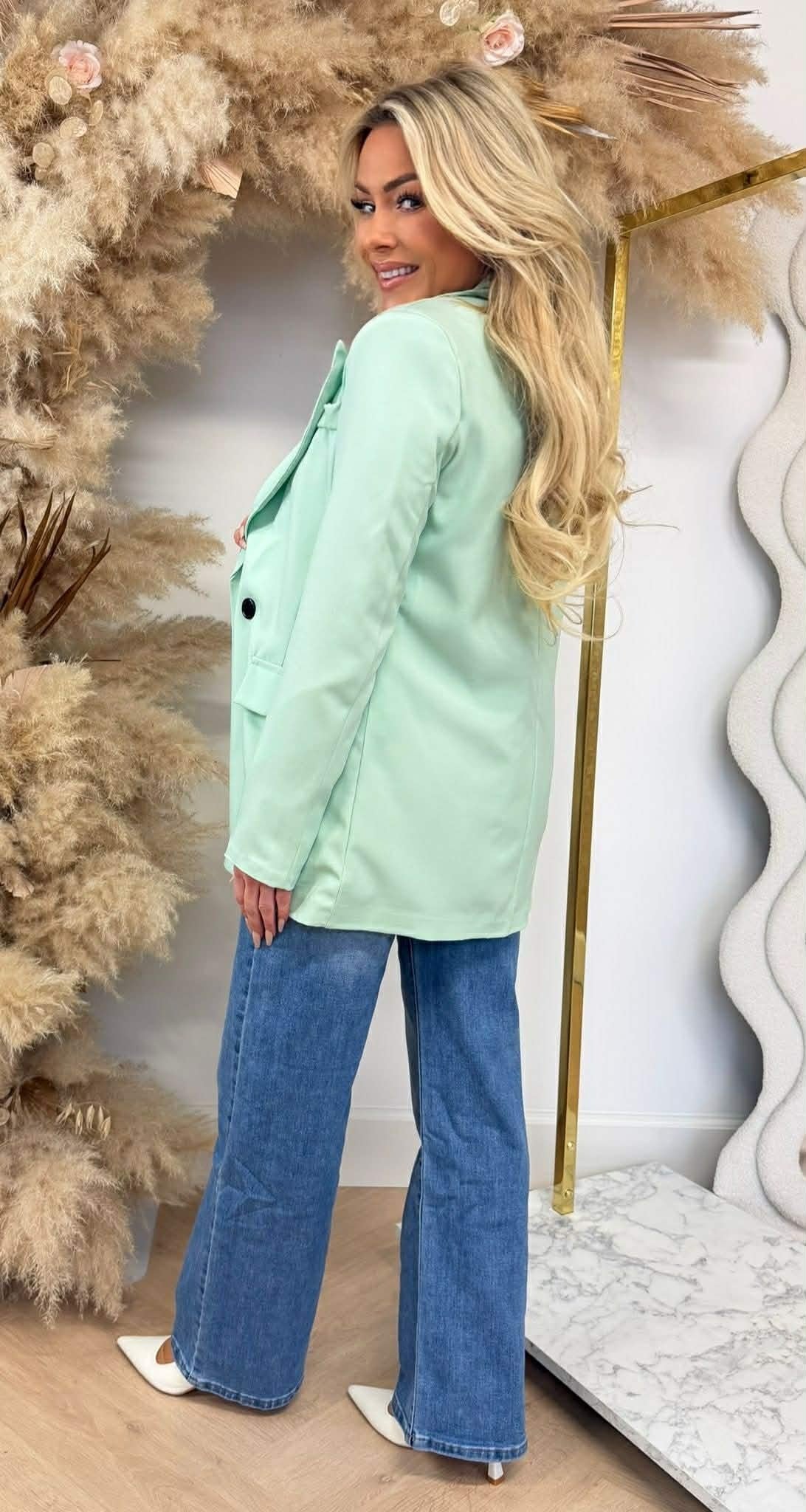 IRIS BLAZER SURDIMENSIONNÉ MENTHE