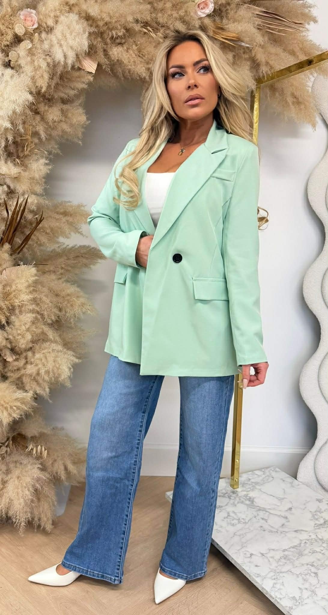 IRIS BLAZER SURDIMENSIONNÉ MENTHE