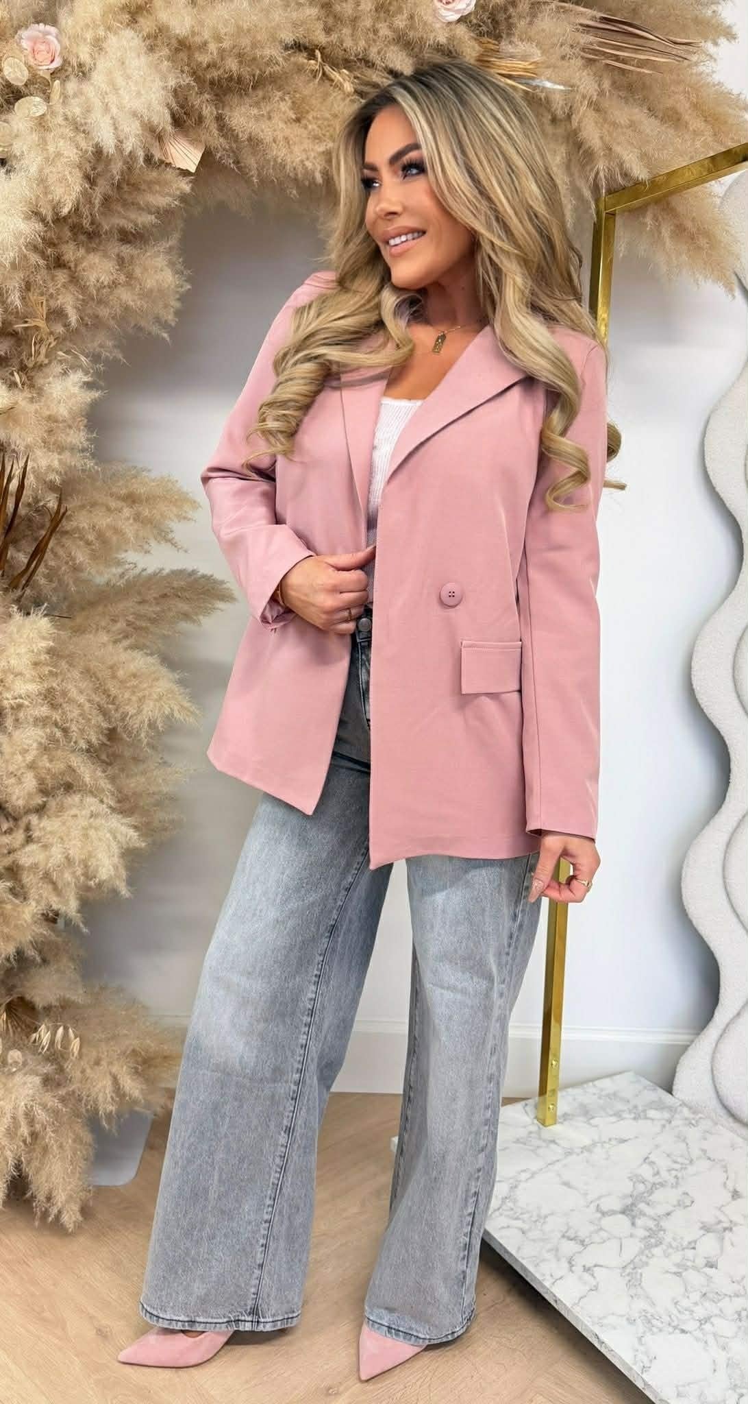BLAZER OVERSIZE IRIS VIEUX ROSE
