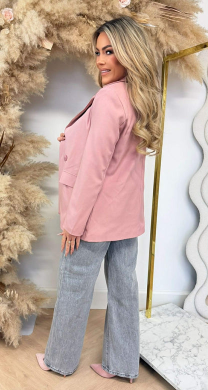BLAZER OVERSIZE IRIS VIEUX ROSE