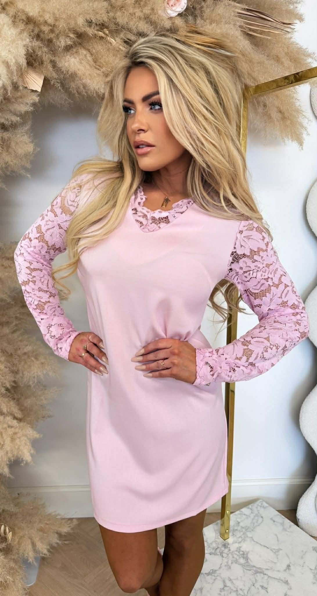ROBE DENTELLE JOLI 52621 ROSE
