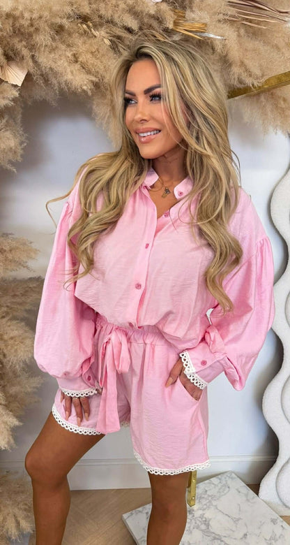 JULIA 2-TEILIGES SET ROSA