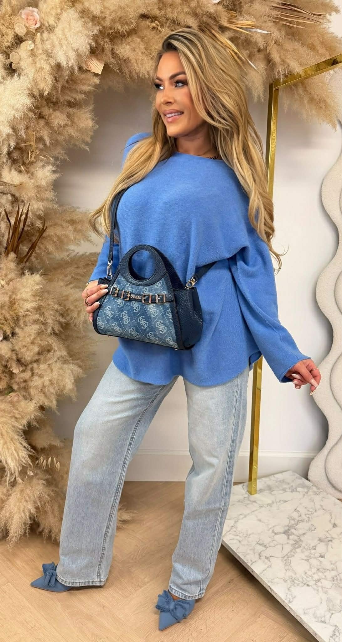 KIMMY SOFT LONG TOP BLUE
