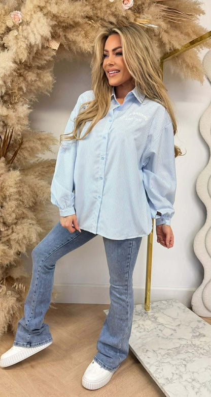 LA STREIFENBLUSE 7472 BLUE