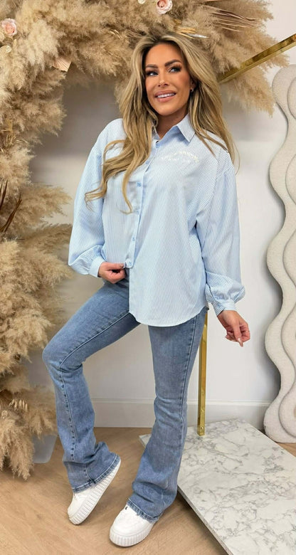 LA STREIFENBLUSE 7472 BLUE