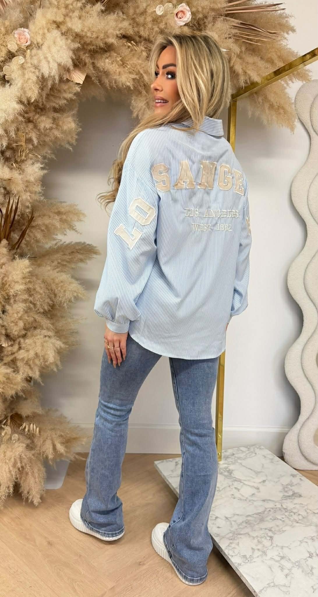 LA STREIFENBLUSE 7472 BLUE