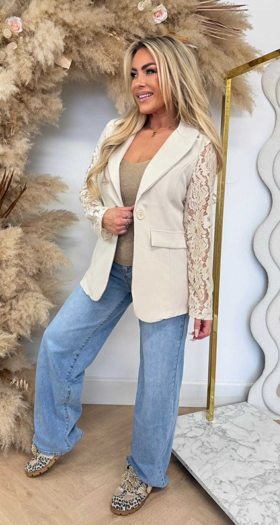 BLAZER MANCHES DENTELLE 5194 / 3394 BEIGE