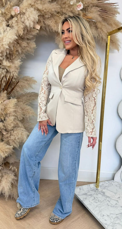 BLAZER MANCHES DENTELLE 5194 / 3394 BEIGE